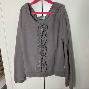 Roxy Girl’s Ruffled Hoodie Sweatshirt